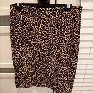 J. Crew Animal Print Pencil Skirt